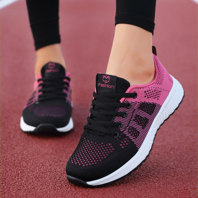 Women Casual Breathable Walking Running Flat Sneakers