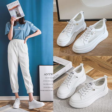 White Breathable Net Series Sneakers